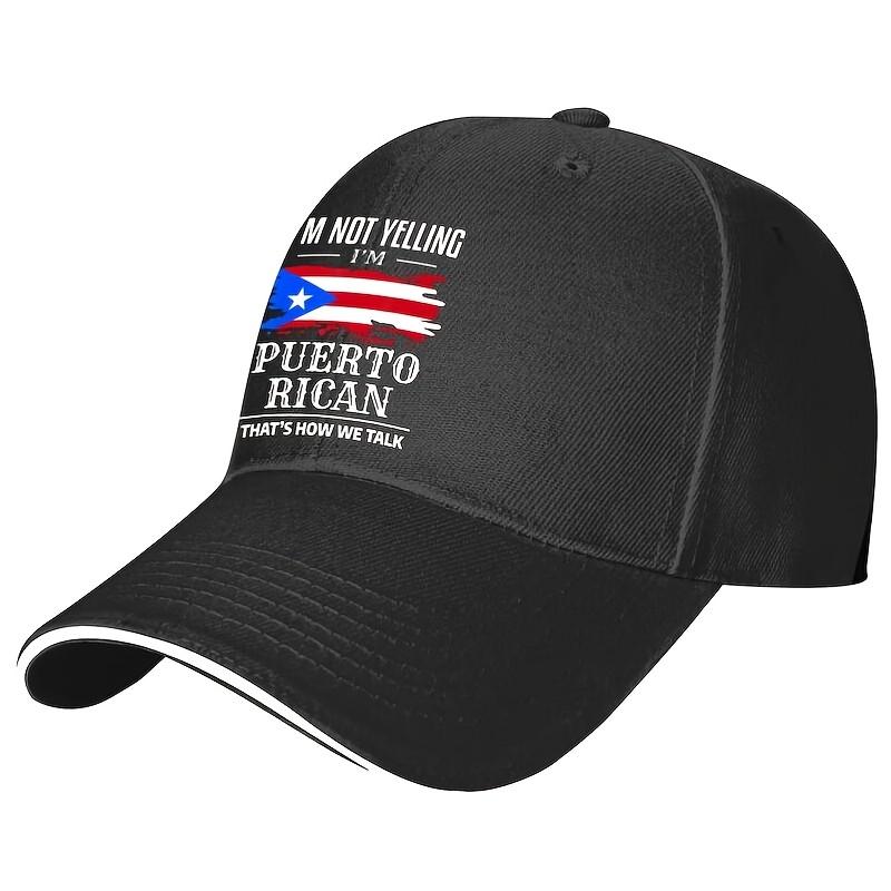 Im Not Yelling Im Puerto Rican Baseball Cap Cotton Casual Hat Adult Snapback One Size