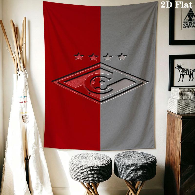 Spartak Moscow Brave Wall Hanging Printed Fabric Blanket Decorative Tapestries for Bedroom Living Room Home Decor