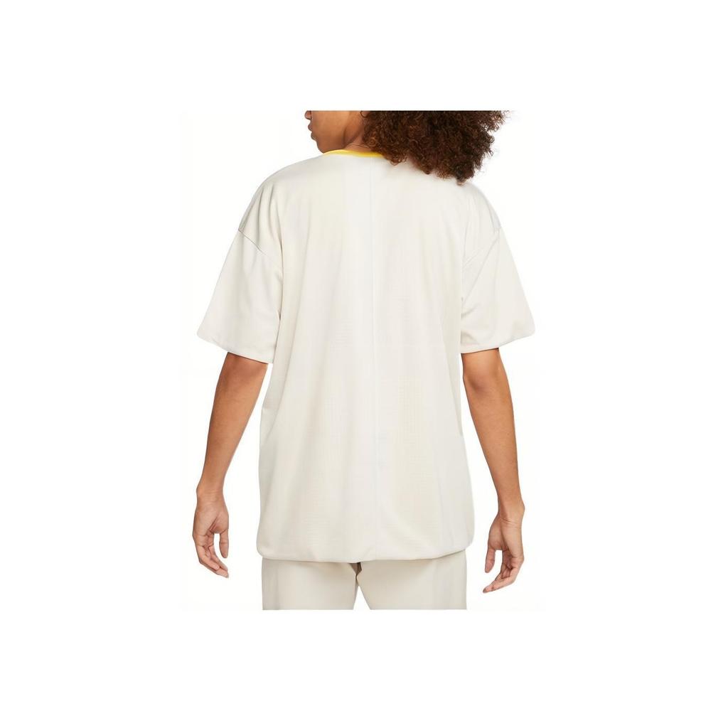 Nike Solid Color Logo Print Crew Neck T-Shirt Men Tops Bright-Sulfur DM6709-104