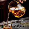 HANDUNYOU Heat-Resistant Glass Fairness Cup with Wooden Handle
