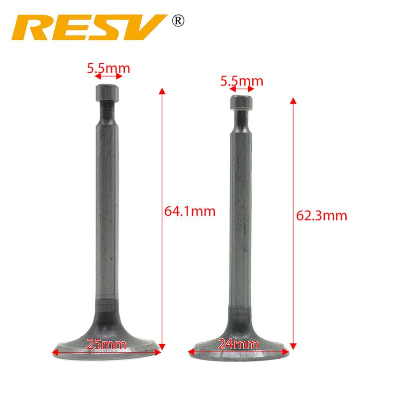 RESV for Honda GX160 GX200 168F 170F 5.5-6.5HP Engine Valve Intake Exhaust Stem Valve