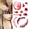 Halloween Waterproof Temporary Tattoo Stickers Sexy Bloody Makeup Zombie Scar Tattoo Decoration Wound Horror Blood Sticker