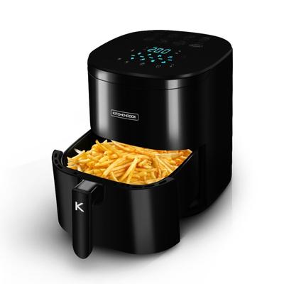 KitchenCook Fritadeira Sem Óleo 6,5l - 8 Programas - Temporizador Digital - Termostato Ajustável - Início Programado - Preto