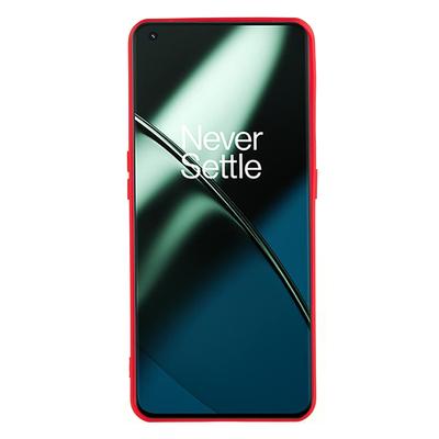 For OnePlus 11 5G TPU Phone Case Smooth Touch Rubberized Cover with Fiber Lining