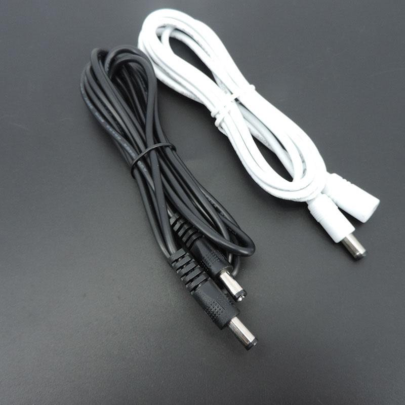22awg 3A DC Male To Male Female Power Supply Adapter White Black Cable Plug 5.5x2.1mm Connector Wire 12V Extension Cords