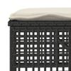 4 Piece Garden Sofa Set with Cushions Black Poly Rattan Glass Table