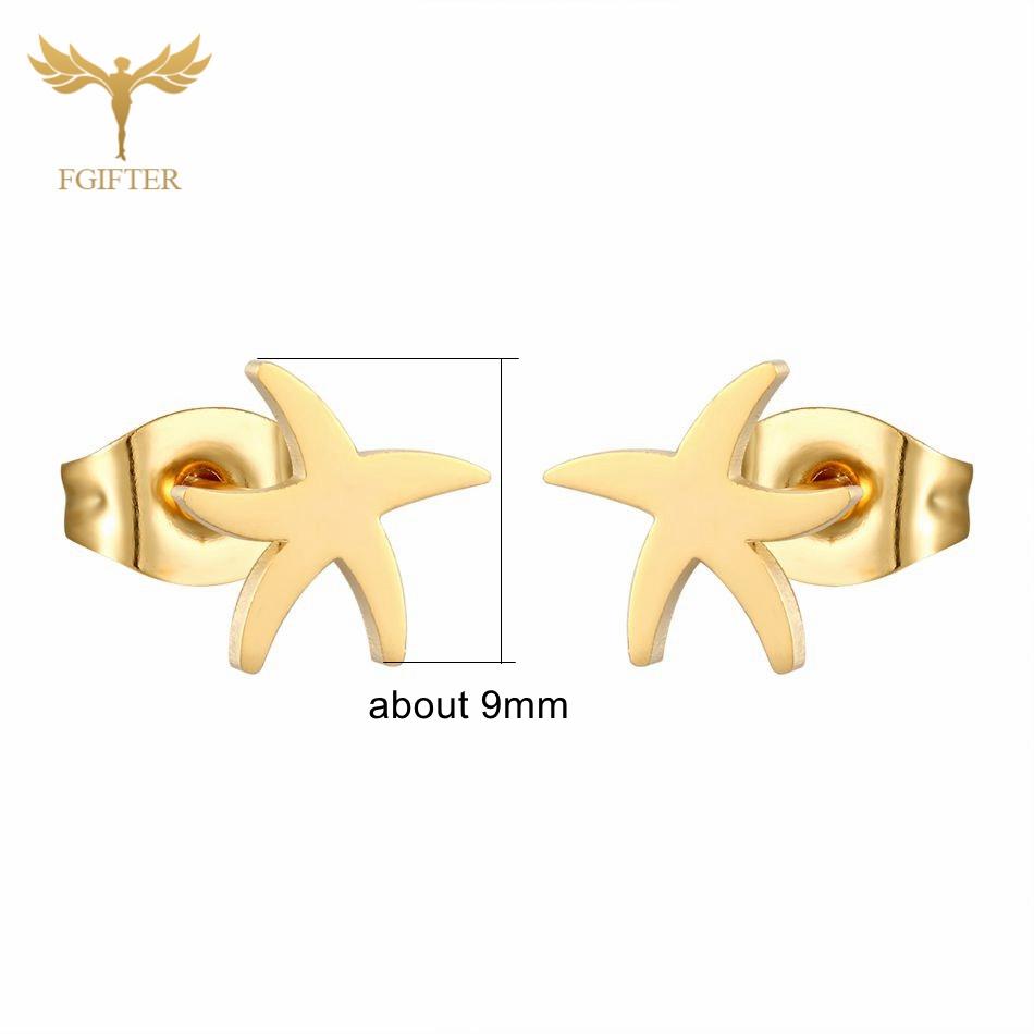 12 Pair Marine Animal Earrings for Women Sea Turtle Shell Starfish Dolphin Penguin Fish Stainless Steel Ear Studs Summer Zircon