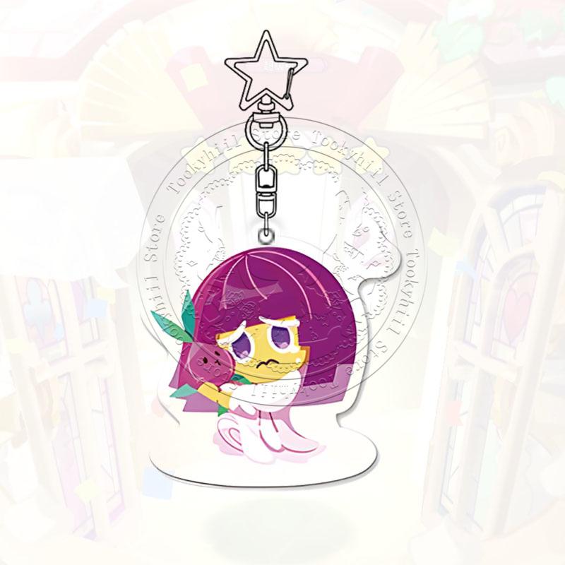 Cookie Run Kingdom Keychain Game Cartoon Coffee Kawaii Student Milk Chocolate Figure Bag Decorate Forester Pendant Birthday Gift