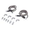 6AN 52in Transmission Fluid Oil Cooler Hose Kit Stainless Steel PTFE Transmission Cooler Lines for Trucks