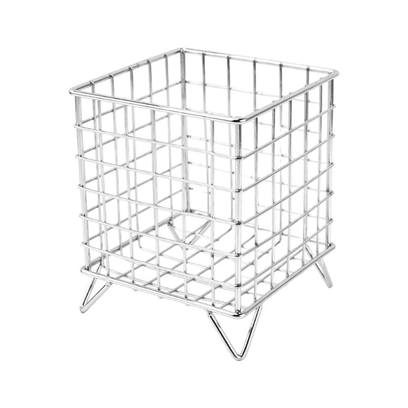 Simple Iron Decorative Container for Shelves Desks and Countertops Easy to Clean Finishes Office Supply Organizers