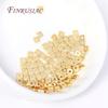 3MM 18K Gold Plated Flat Square Spacer Beads For Beading Separators,Handmade DIY Jewelry Making Accessories