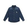 MLB Large Logo Button Denim Multi-Pocket Long Sleeve Shirt Unisex Shirts Blue 31WSN1041-07U