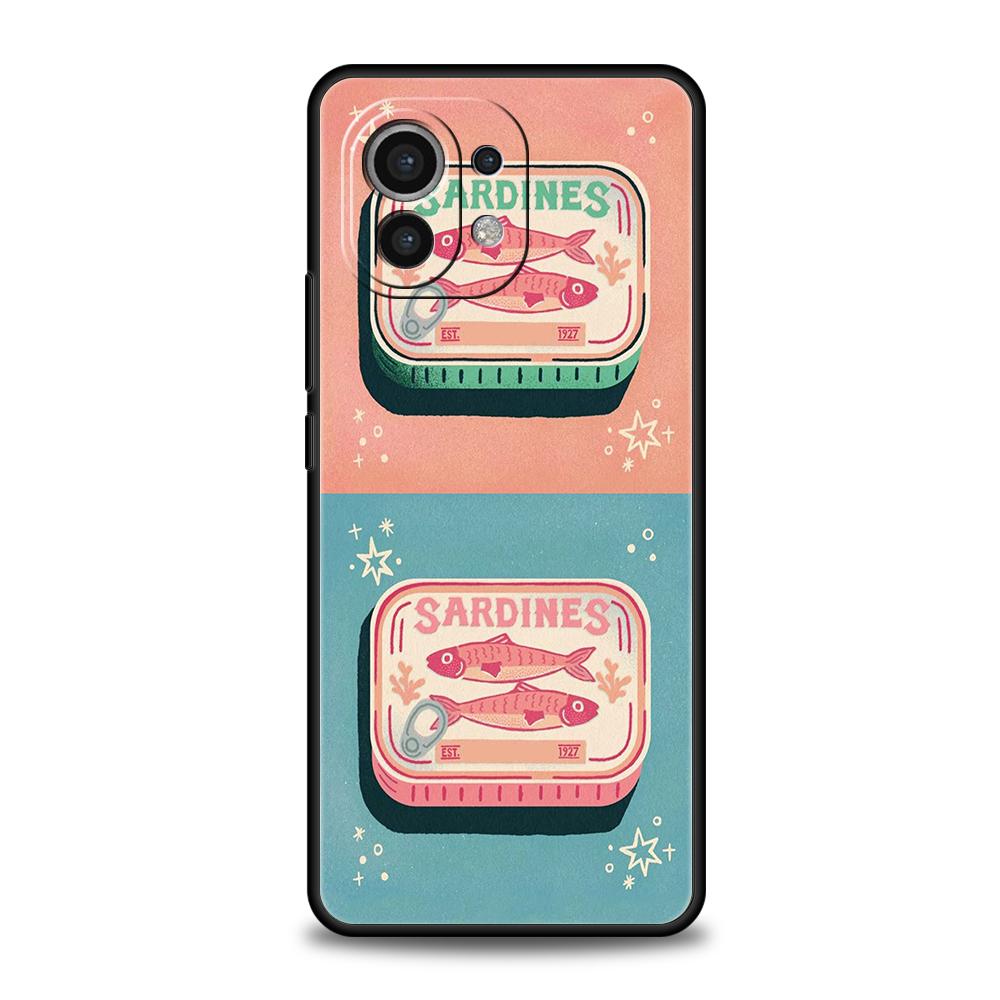 

Phone Case For Xiaomi 15 14 13 12 Lite 14T 13T 12T Pro Poco X7 X6 X5 X4 X3 NFC F7 Ultra F6 Pro Soft Cover Sardines Canned Poco F7 Ultra