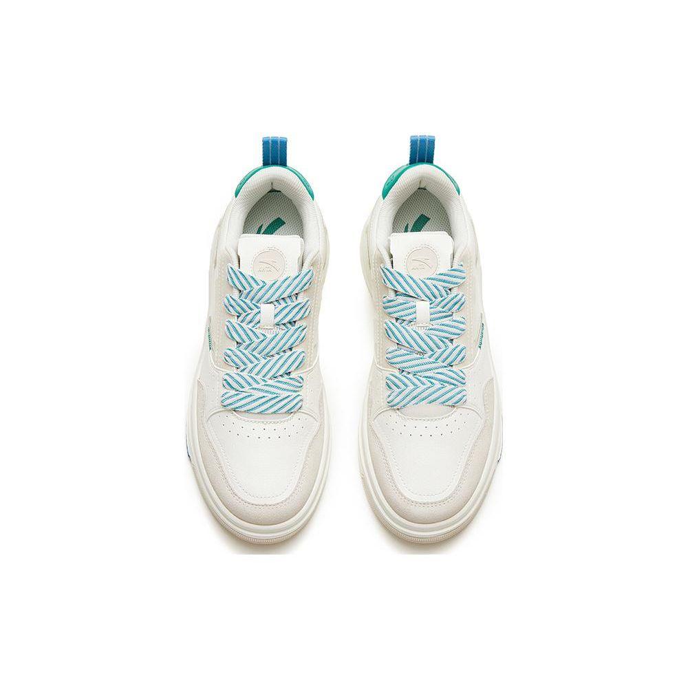Anta Aotu Non-Slip Wear-Resistant Low-Top Skate Shoes Men Sneakers White Gray Green 912328076-1