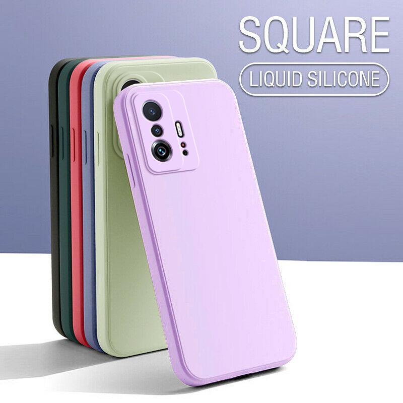 For Mi 11 T 11T Pro Lite Ultra Case Square Liquid Silicone Soft Cover For Xiaomi Mi 11 T 11T Pro Ultra Lite 5G Ne Mi11T Pro