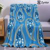 Blue Paisley Ultra Soft Sherpa Fleece Blanket Fluffy Warm Halloween Cozy Throw for Sofa Couch Bedroom Gift All Season