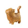 1PC Wooden Cat Ornament Mini Statues Desk Miniatures Micro-landscape Decorations Cute Cats Craft Gift