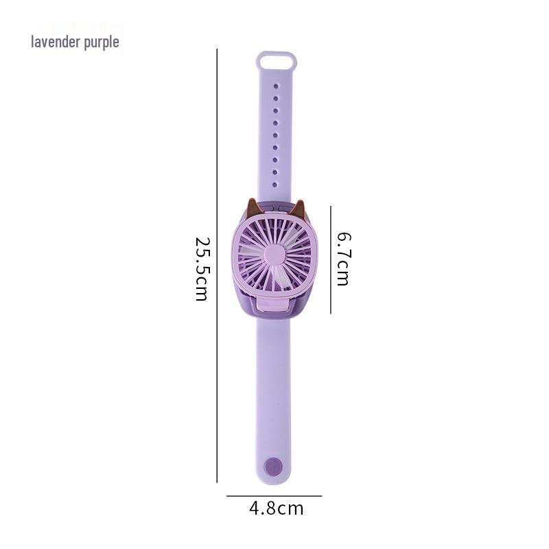 

Portable Cartoon Folding Fan Watch for Kids - USB Rechargeable Children s Day Gift Watch Fan