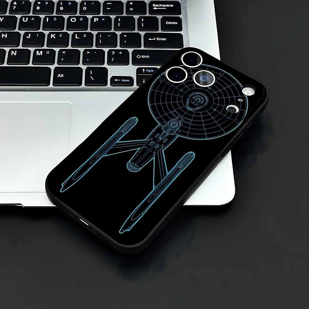 S-Star T-Trek Phone Case For IPhone 17 Air 16 E Pro Max 15 14 13 Mini 12 Pro 11 Max Plus Black Soft Shell