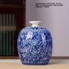"High-End Blue & White Ceramic Tea Jar: Moisture-Proof, Sealed, Perfect for Home or Gift"