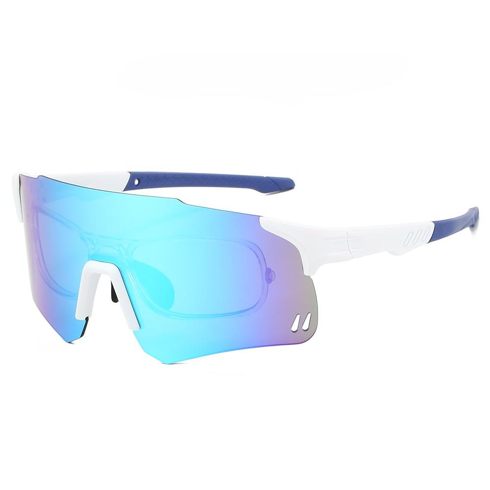 Rimless Sports Protective Sunglasses Men Fashion Mirror Outdoor Cycling Goggle New Women Anti-UV Windproof Shades