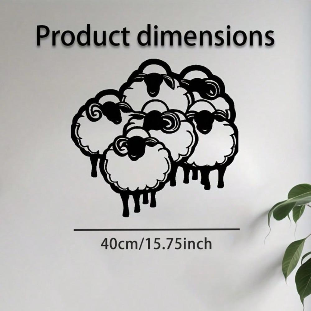 

Metal Wall Art Black Decor Modern Retro Animal Sculpture Vertical Hanging Garden Terrace Home Gift Christmas Halloween різнокольоровий