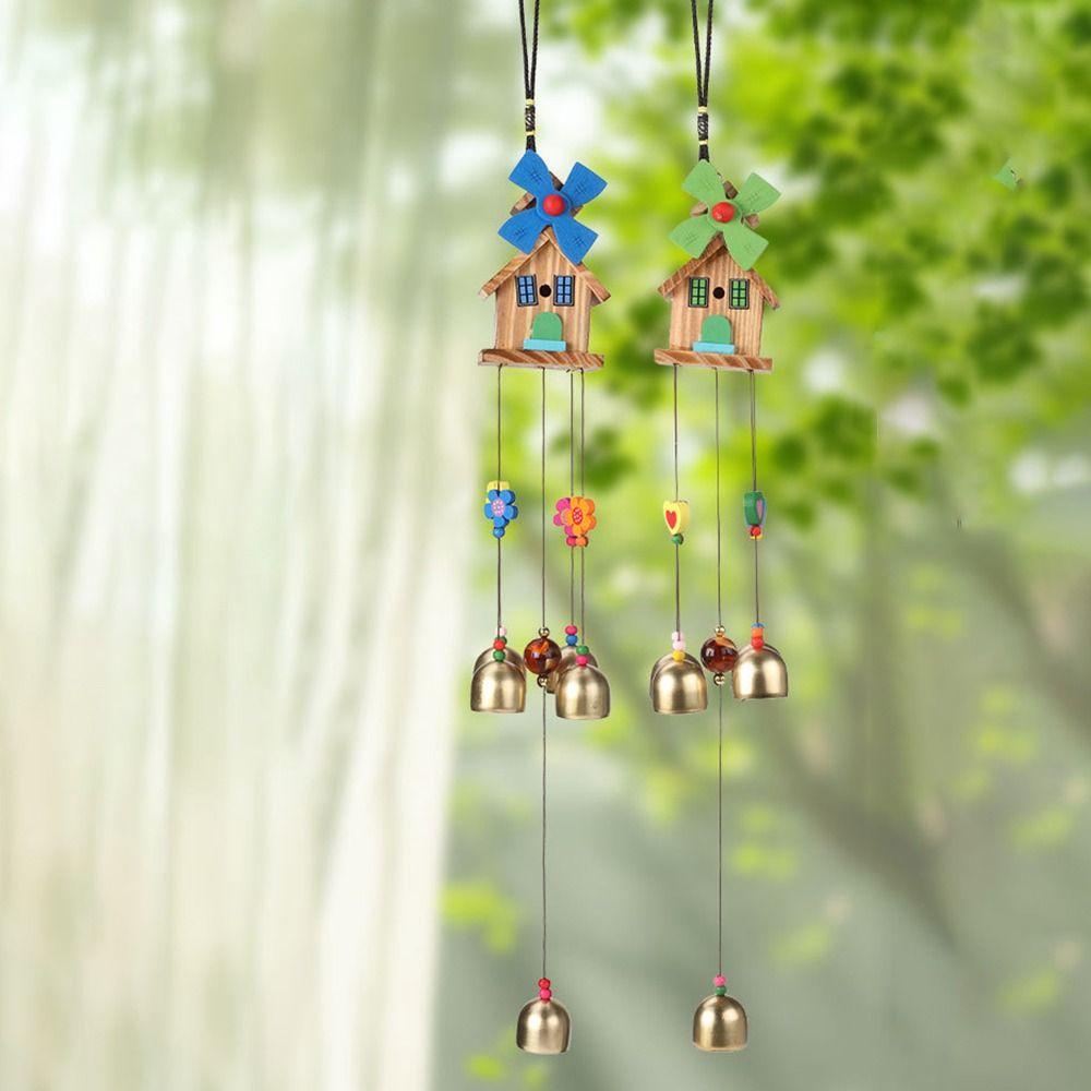 

Durable Colorful Windmill Wind Chime Bell Pendant Home Wind Chime Decoration фіолетовий