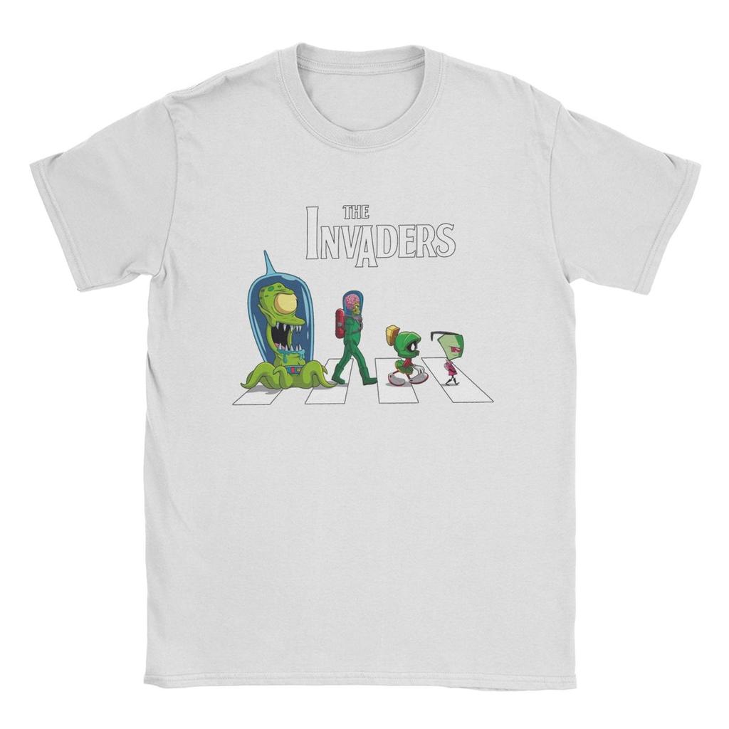Men T-Shirt The Invaders Crosswalk Invader Zim Fashion Cotton Tees Short Sleeve T Shirts Crewneck Tops Plus Size