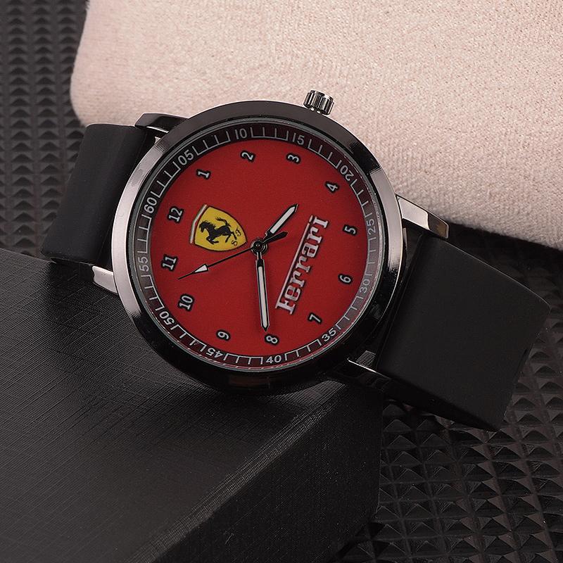 Fashion Car Logo Student Quartz Watch Car Clock Waterproof Accessory For Ferrari SP1 812 F40 F12TDF SF90 458 488 599 612 FF F12 JG3