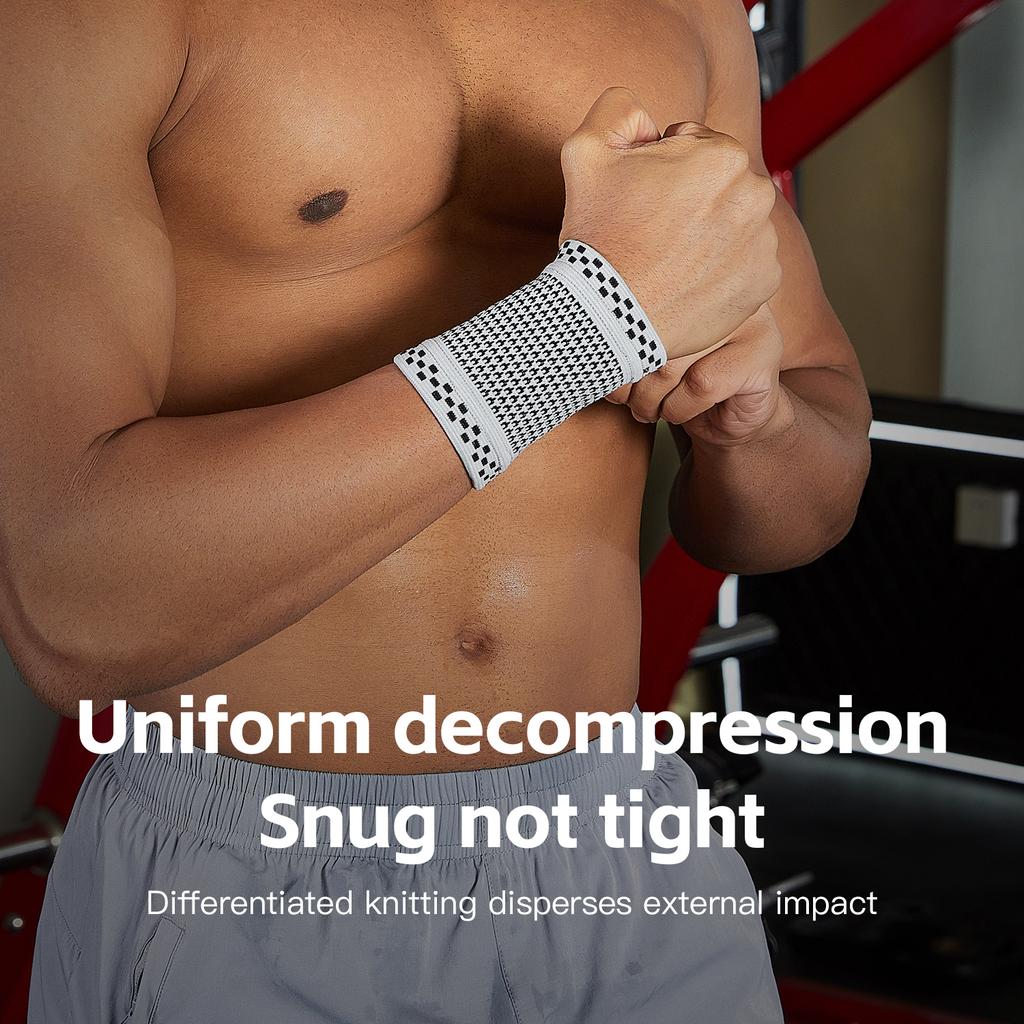 1 Piece Compression Wrist Wraps Elastic Brace Support for Men Women Tennis Tendonitis Carpal Tunnel Sport Wristbands