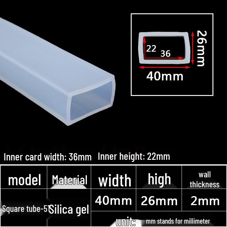 High-Temperature Resistant Silicone Square Tubing: Durable, Customizable, Aging-Resistant Rubber Sheath and Hollow Sealing Strip.