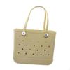 Beach Tote Bag Waterproof Open Hole Basket for Boat Outdoor Summer 38cmx32cmx13cm Green