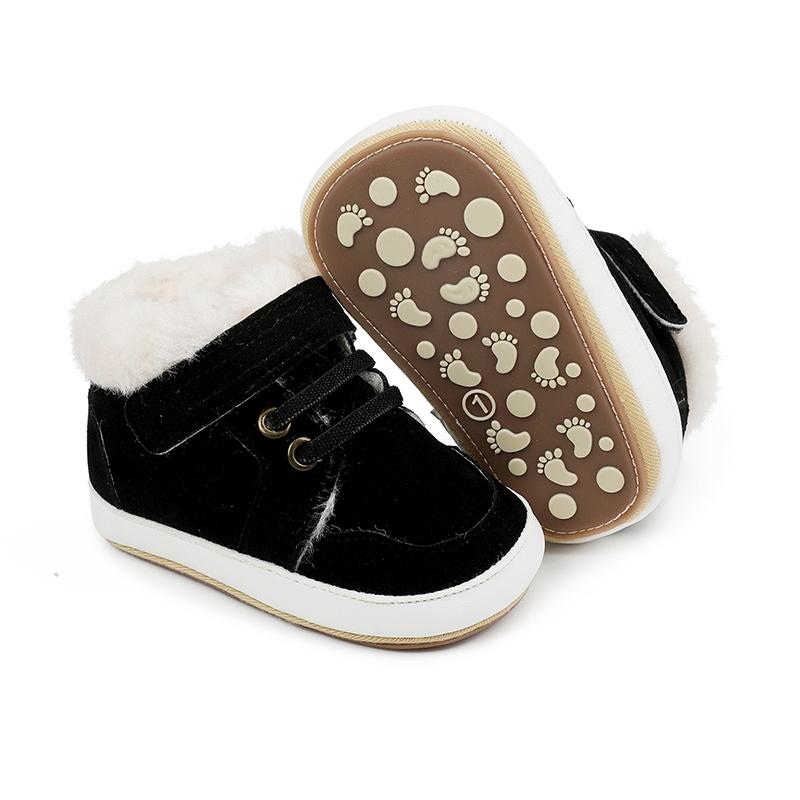 Infant Baby Kids Flat Non-slip Warm Sneaker First Walking Shoes