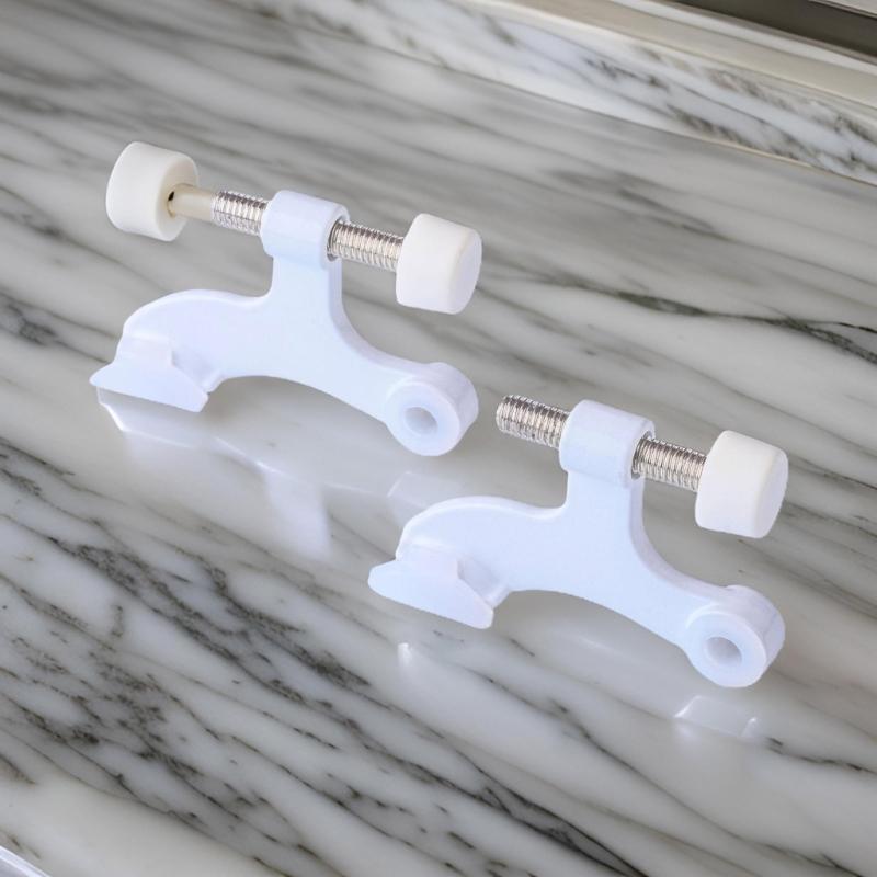Heavy Duty White Colored Door Top Hinges easy installs US Type Door Stoppers Luxurious White Door Hinges For Various Door