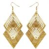 Bohemian Geometric Gold Color Ginkgo Biloba Leaf Shape Drop Earrings for Women Statement Earring Jewelry Accessory Punk Style