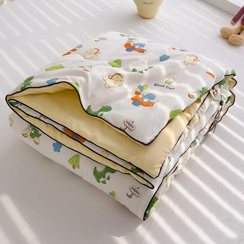 Baby And Toddler Skin Friendly Cartoon Cooling Quilt Pure Cotton Summer Blanket Washable Children's Air Conditioning Quilt