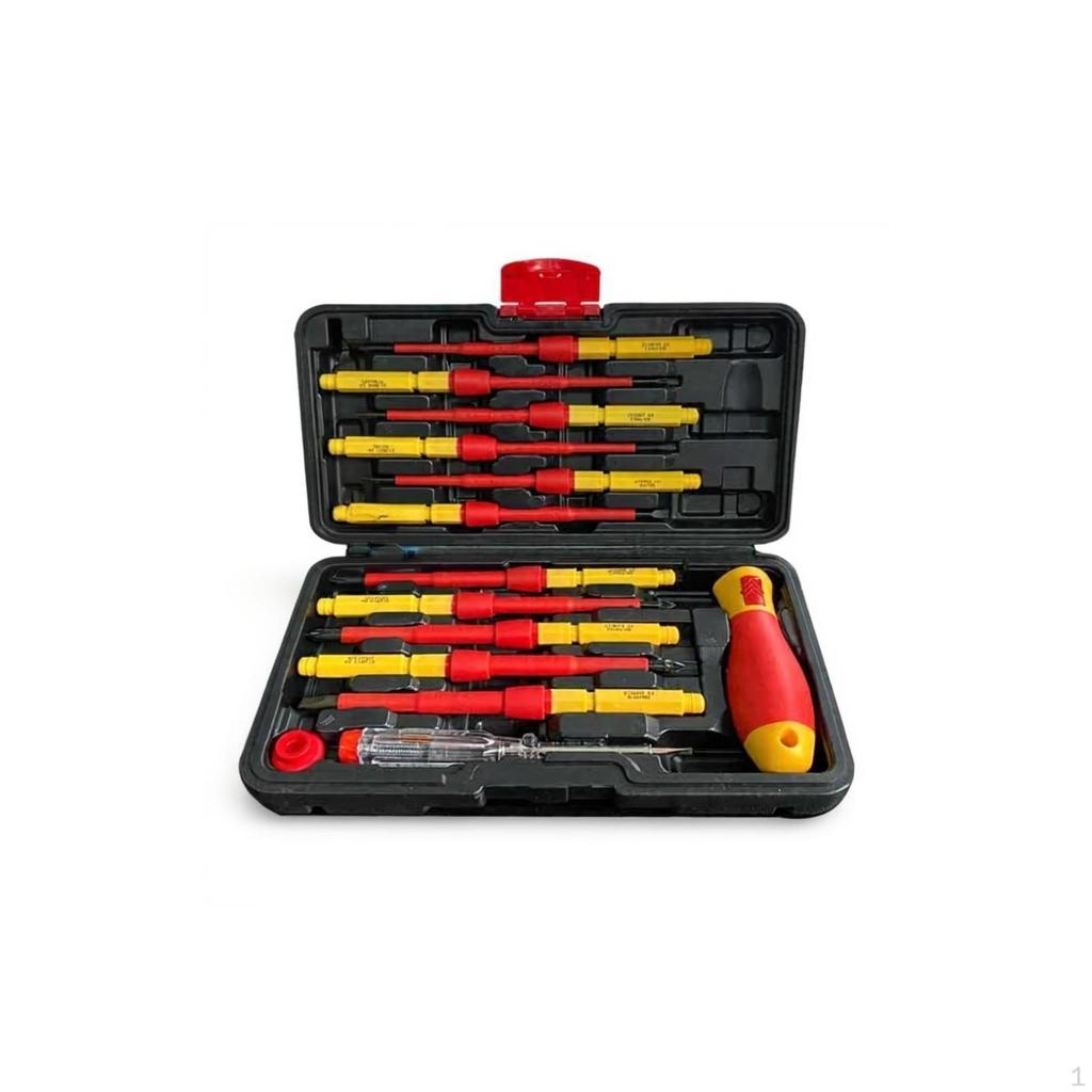 Insulated Tool Kit, VDE 1000V Socket Set, Automotive Repair, Electrician Red 5pcs Set