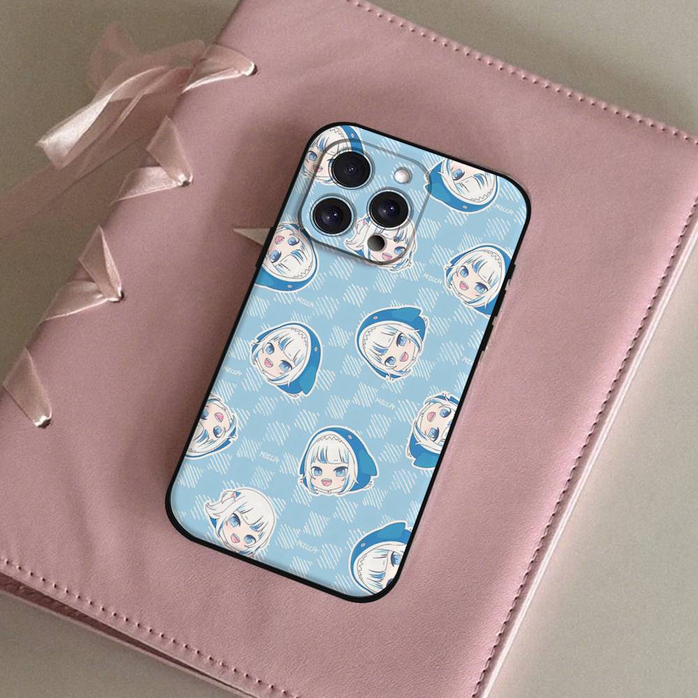 W-HololiveS Gawr Gura Phone Case For IPhone 17 16 15 14 13 12 11 PRO MAX PLUS Mini TPU Soft To Skin-friendly Case