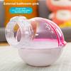 Hamster Sand Bath House Small Animal Toilet Box Portable Cage Enclosure Pet Grooming Supplies with Removable Lid