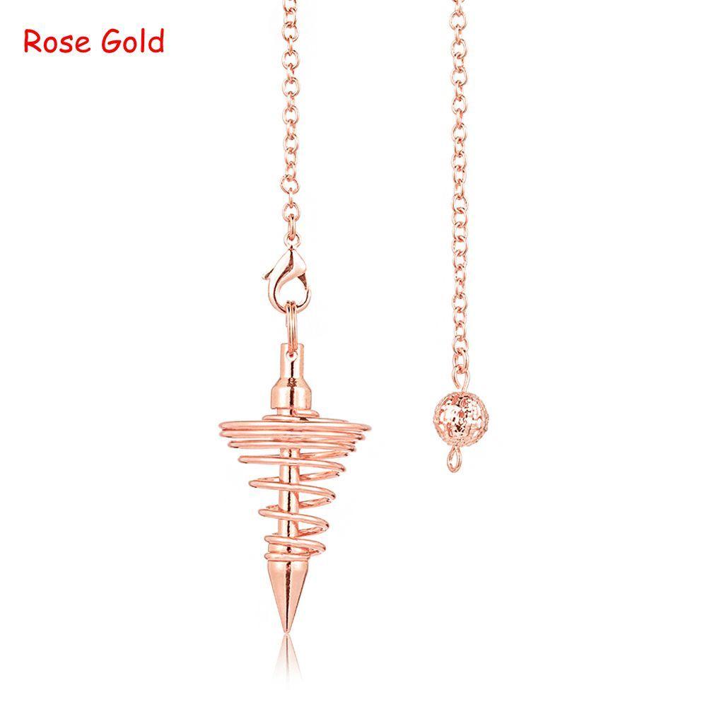 Metal Pendulum for Dowsing Divination Pendulos Spiral Small Cone Gold Color Copper Radiesthesia Pendulums Healing Pendule 2025