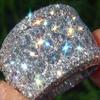 Classic Women's Ring Fashion Casual Simple  All Sparkly Cubic Zircon Party Luxury Wedding
