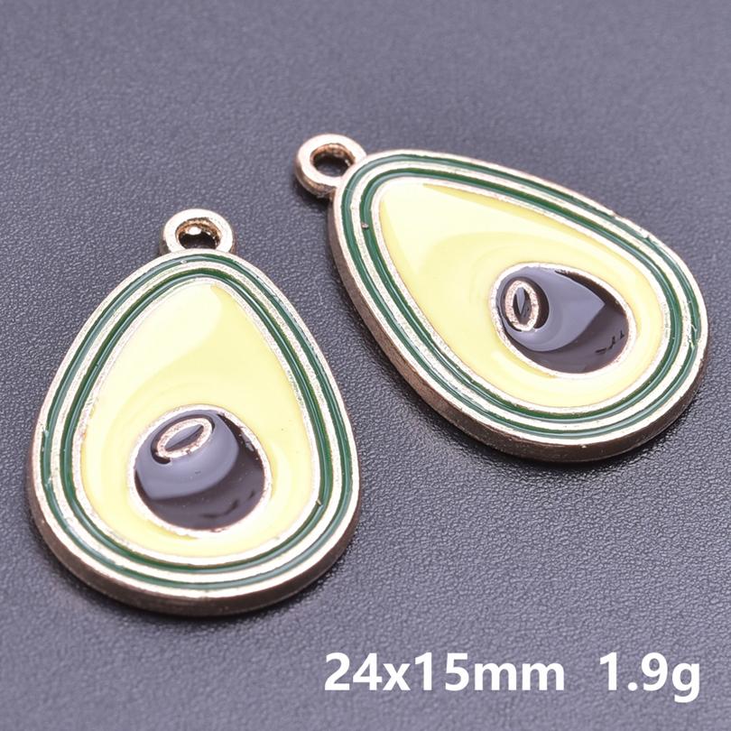 20 Stück Lebensmittel-Accessoires Rote Erdbeere Kirsche Emaille-Anhänger Für Schmuckherstellung Großhandel Frucht Banane Avocado Anhänger Anhänger-Zubehör