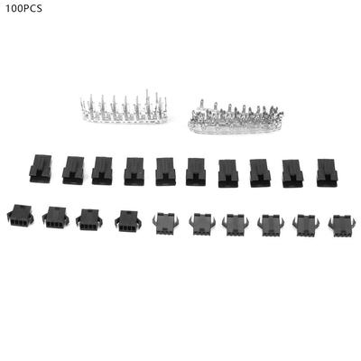 100 Stück SM-Stecker 4-Pin-Stecker Buchse Stecker Draht Jumper Stiftleisten-Steckverbinder Gehäuse-Kit