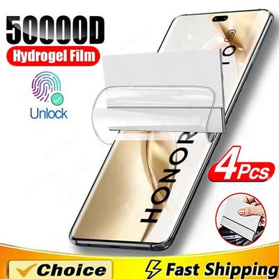 4 Pezzi Pellicola Idrogel Morbida Per Honor 200 Pro 300 400 Ultra 100 90 80 70 60 50 SE 30 20 Lite Pro Non Pellicola Proteggi Schermo in Vetro