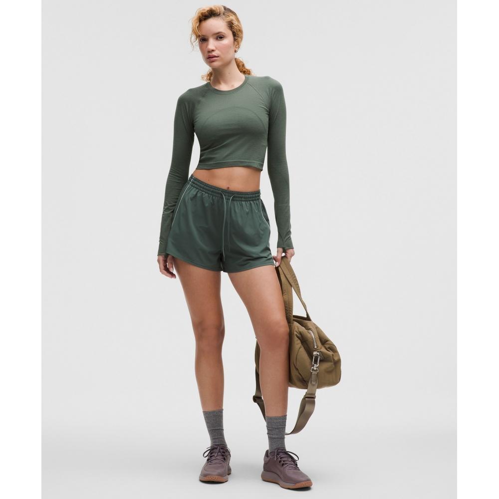 Lululemon Swiftly Tech Cropped Long Sleeve Shirt 2.0 Dark Forest Dark Forest