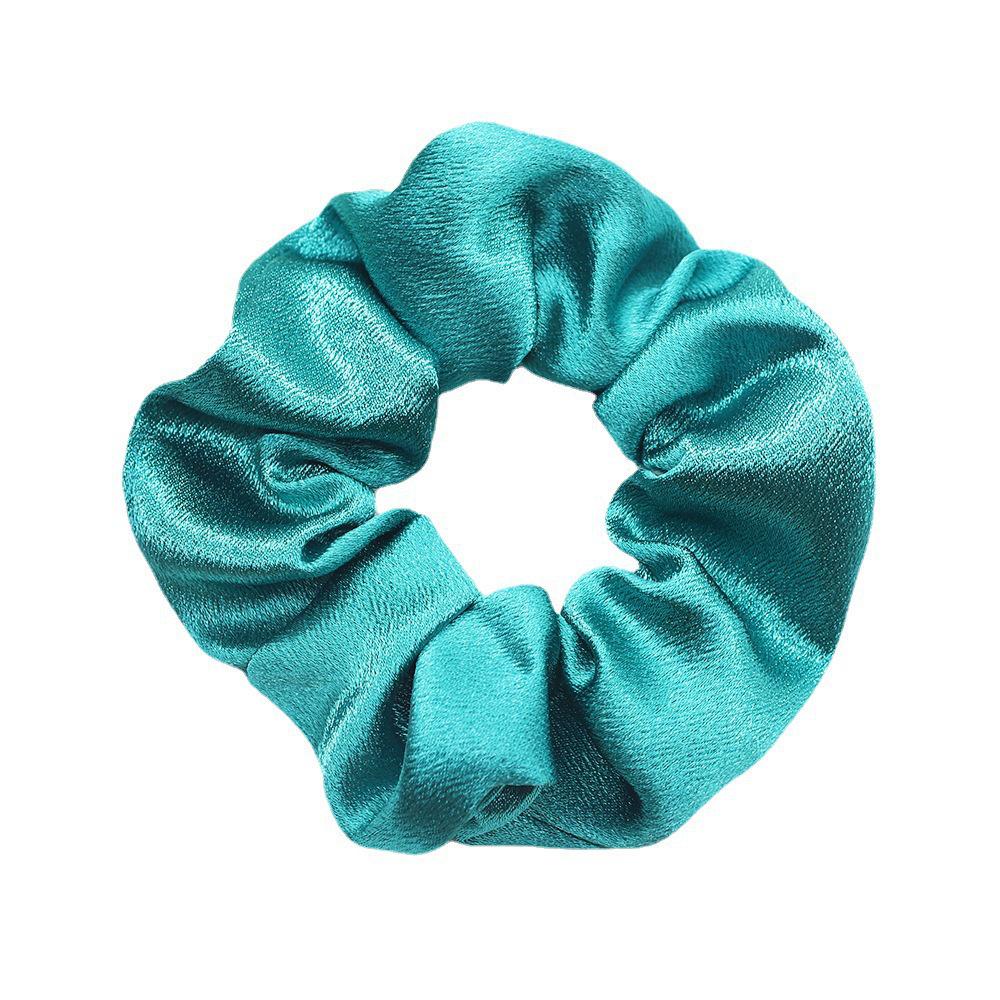 Minimalist Solid Satin Hair Tie Ponytail Accessory with Hang Tag