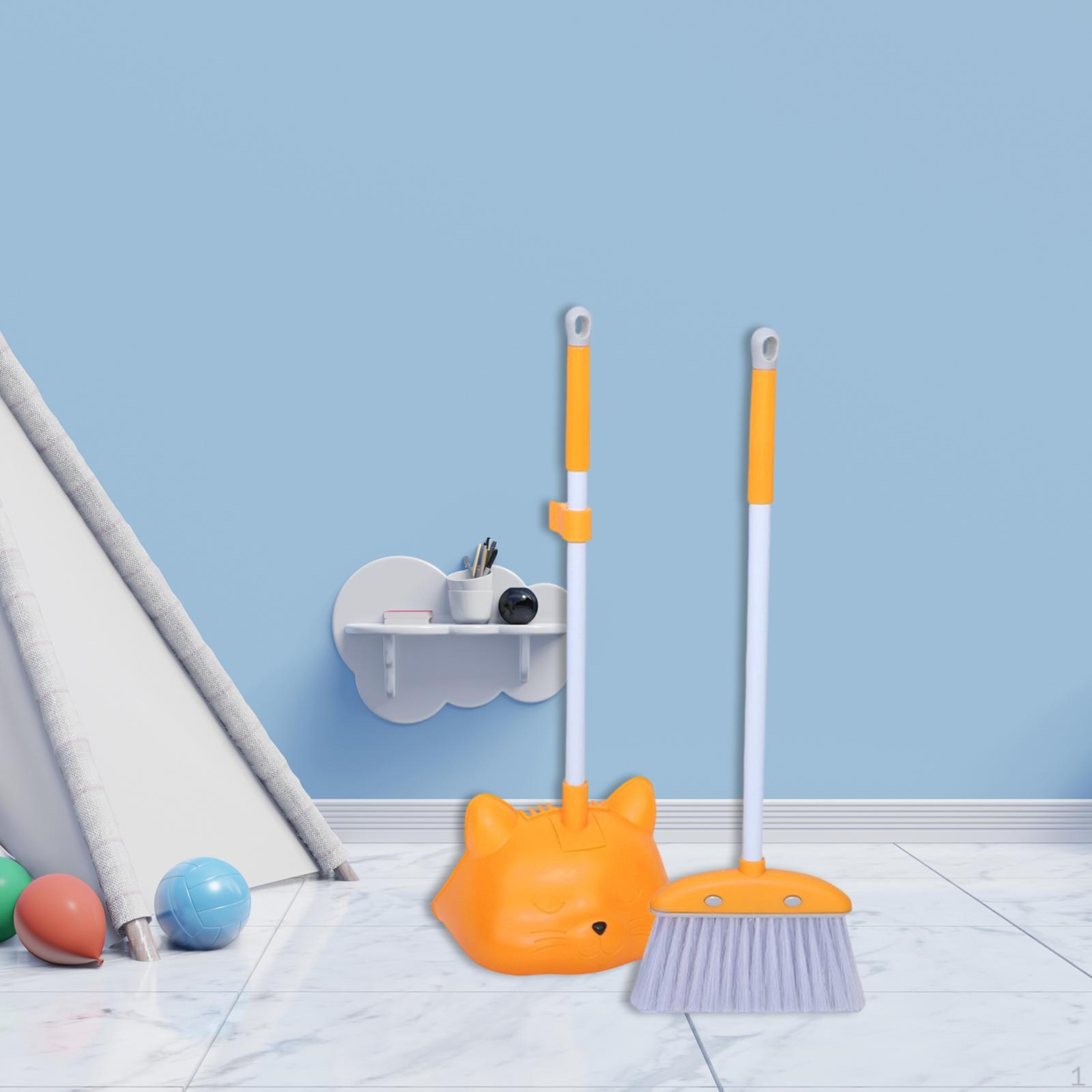 

Kids Broom and Dustpan Set Cleaning Toys Little Housekeeping Helper Small for