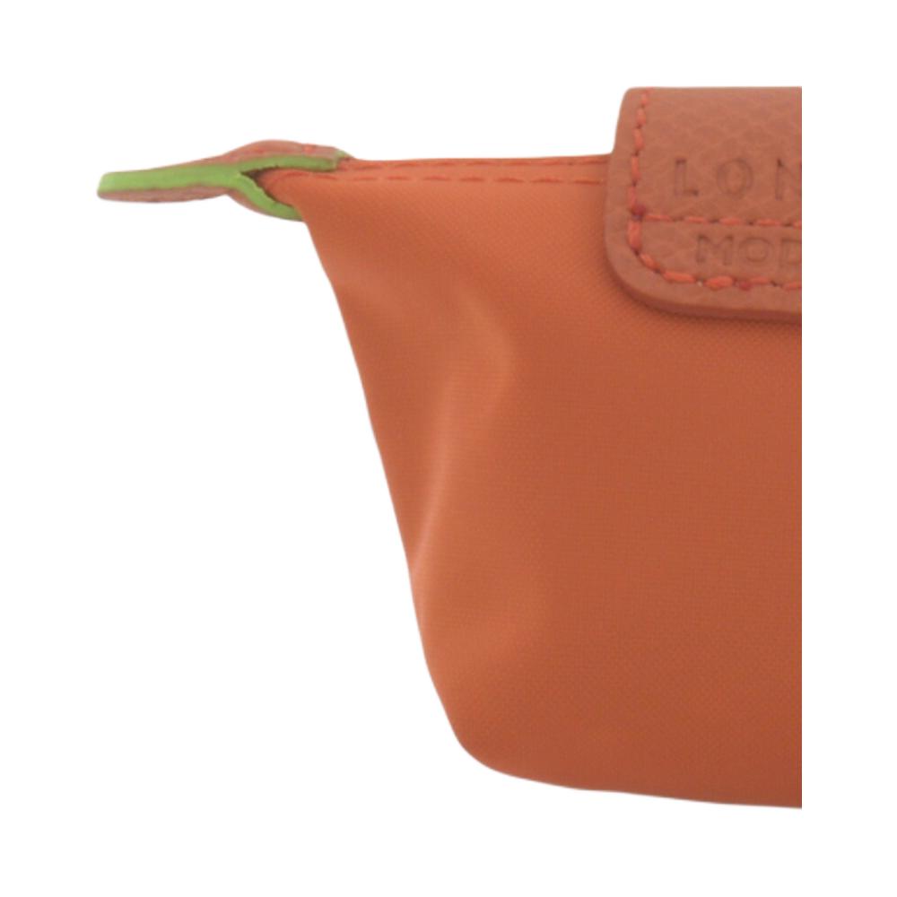 Longchamp Le Pliage Green Druckknopf Reißverschluss Recycelter Canvas Clutch Münzbörse Damen Clutch Orange 30016919P69