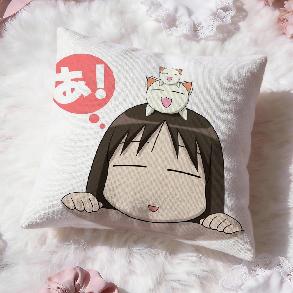 Anime A-Azumanga Daioh Cushion Cover Premium Comfort Reversible Pillow Cove -Two In One Design for Any Room & Car Interior