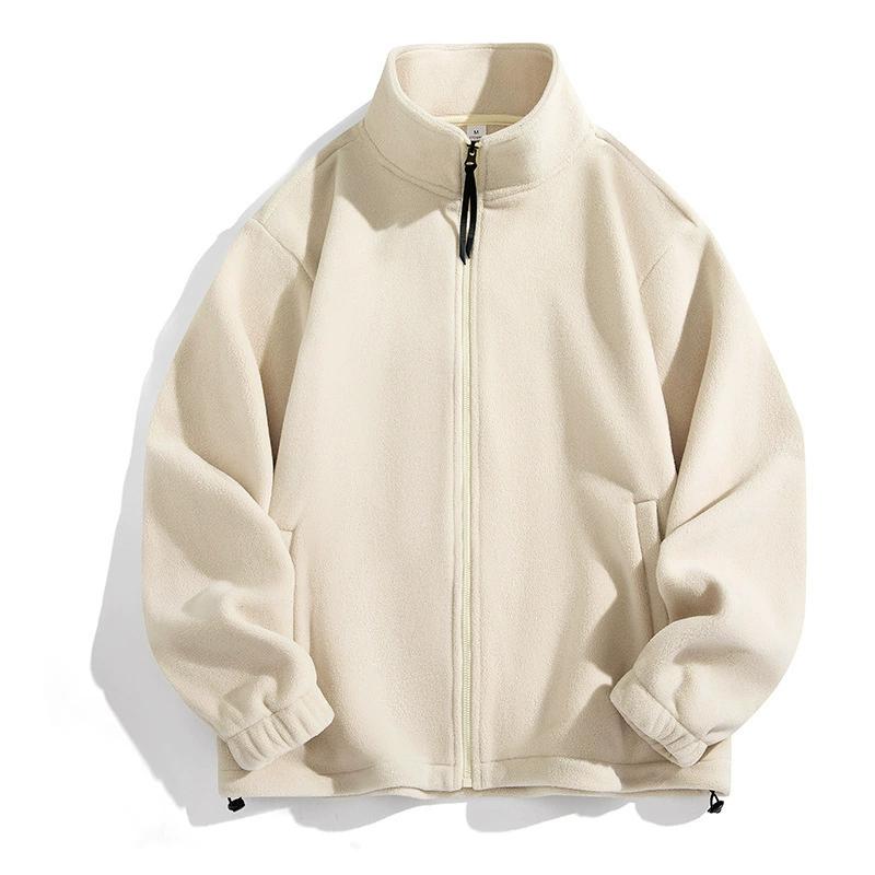 Осенне-зимняя флисовая куртка однотонная уличная одежда для пар теплая флисовая толстовка с капюшоном M 3330₽